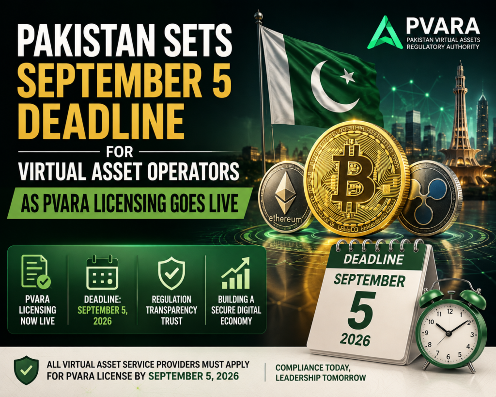 PVARA Virtual Assets Licensing September 5 Deadline for Pakistan Operators
