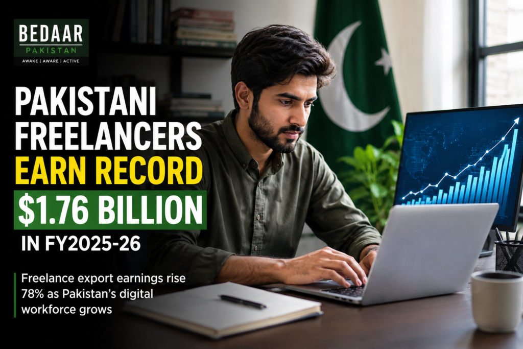 Pakistani Freelancers Earn Record $1.76bn in FY26 | Bedaar Pakistan